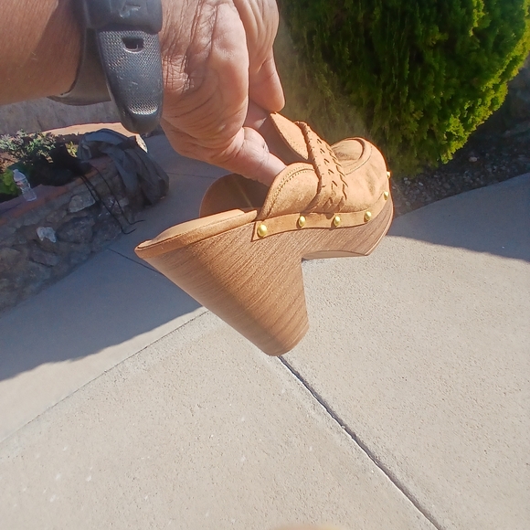 Indigo Tan Studded Mules - Picture 5 of 12